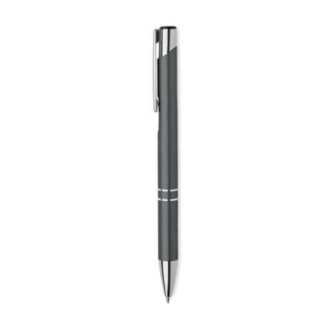 Stylo à bille  en aluminium recyclé personnalisable - BERN RA Matières : aluminium recyclé  Couleurs : titane marquage couleur é