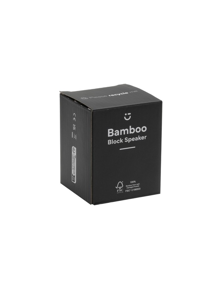 Bamboo Block Speaker avec chargeur sans fil