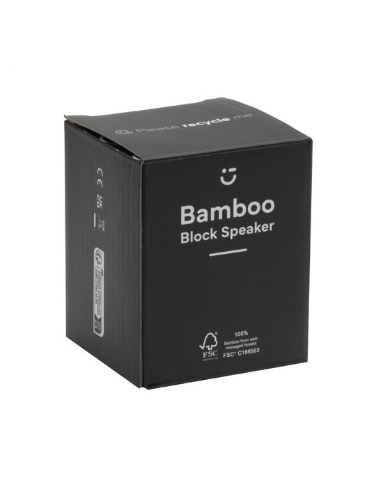 Bamboo Block Speaker avec chargeur sans fil