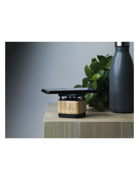 Bamboo Block Speaker avec chargeur sans fil