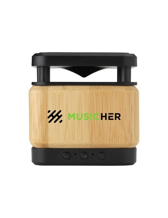 Bamboo Block Speaker avec chargeur sans fil