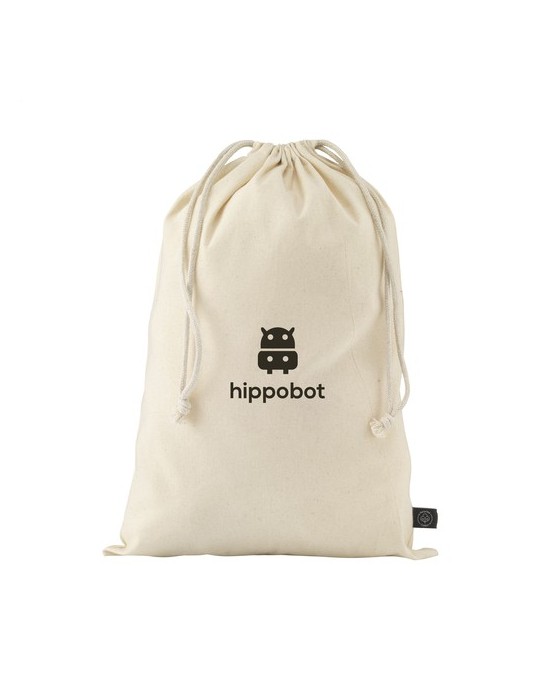 Gift Pouch Naturel GRS Recycled Cotton (150 g/m²) L