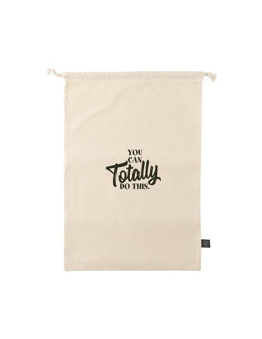 Gift Pouch Naturel GRS Recycled Cotton (150 g/m²) L