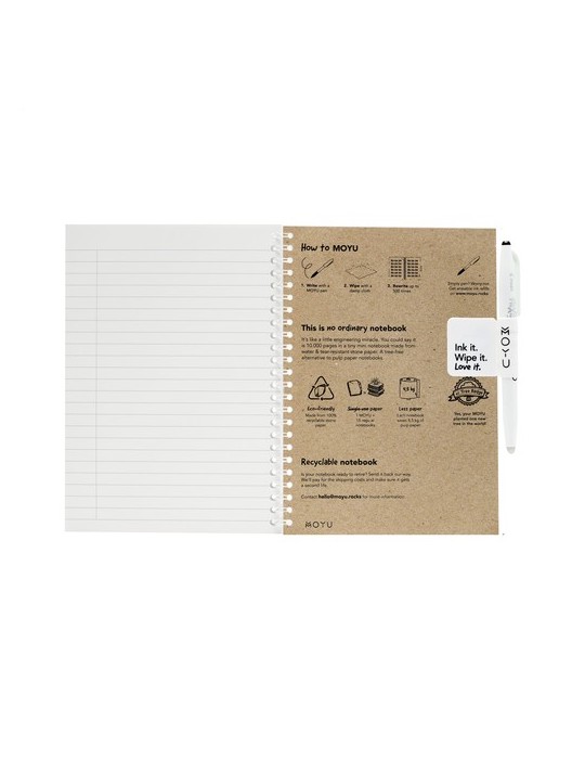 MOYU Erasable Stone Paper Notebook CraftCover 18 pages