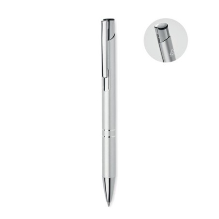 Stylo à bille  en aluminium recyclé personnalisable - BERN RA Matières : aluminium recyclé  Couleurs : argenté cadeau collaborat