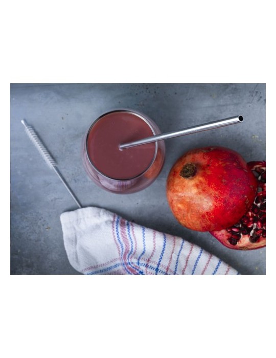 Reusable 1 piece ECO Straw Set paille acier inoxydable