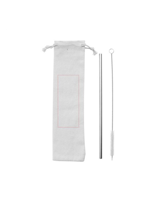 Reusable 1 piece ECO Straw Set paille acier inoxydable