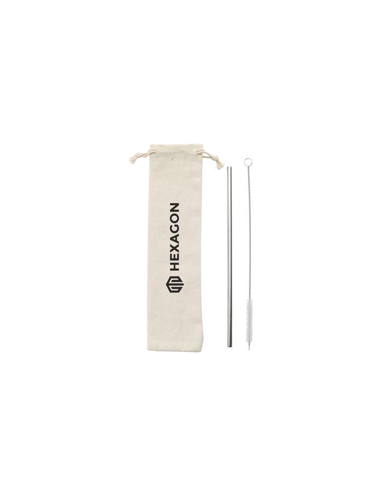 Reusable 1 piece ECO Straw Set paille acier inoxydable