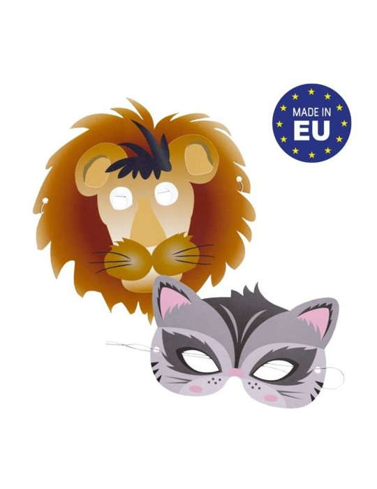 Masque en carton enfant Matières : carton Couleurs : blanc