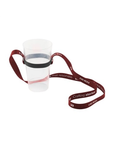 Lanyard Sublimation RPET 1,5 cm avec porte-gobelet 2