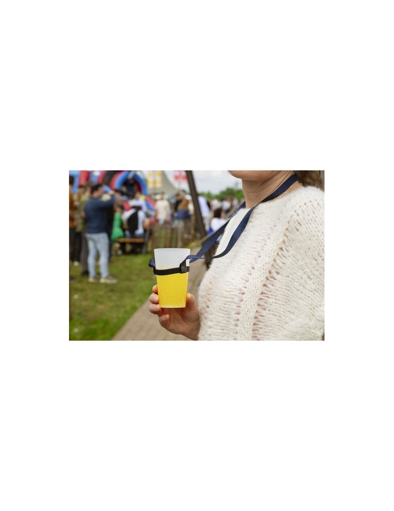 Lanyard Sublimation RPET 1,5 cm avec porte-gobelet
