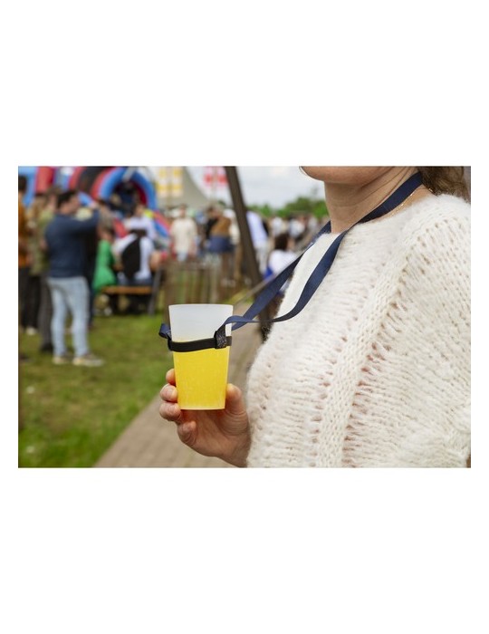 Lanyard Sublimation RPET 1,5 cm avec porte-gobelet