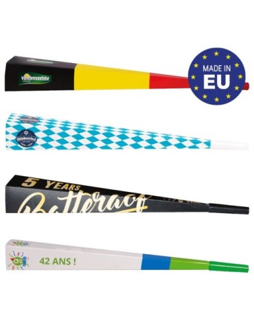 Grande trompette en carton