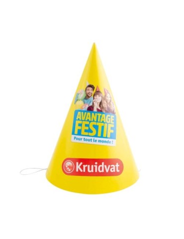 Chapeau pointu en carton Matières : carton Couleurs : blanc cadeau entreprise pas cher