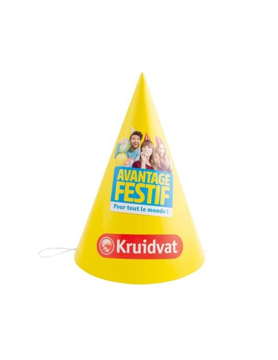 Chapeau pointu en carton Matières : carton Couleurs : blanc cadeau entreprise pas cher