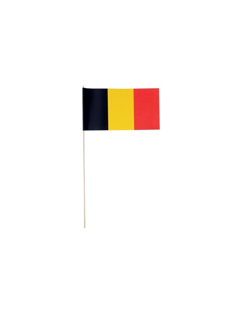 Petit drapeau Belgique Matières : papier Couleurs : blanc personnalisable avec votre logo