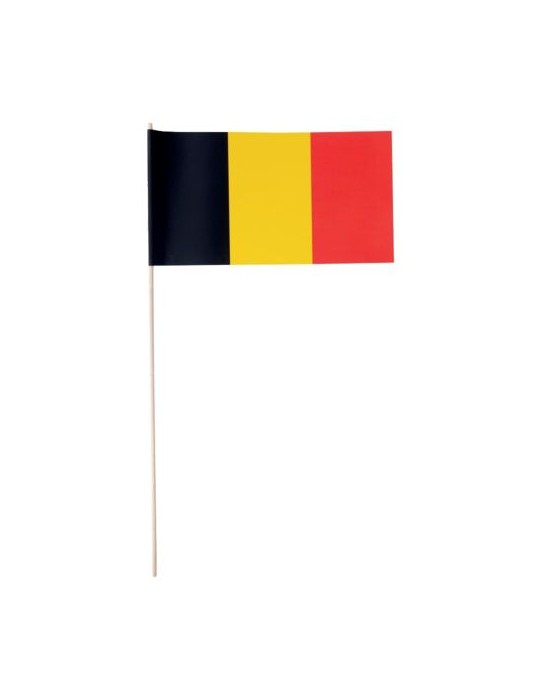 Petit drapeau Belgique Matières : papier Couleurs : blanc personnalisable avec votre logo