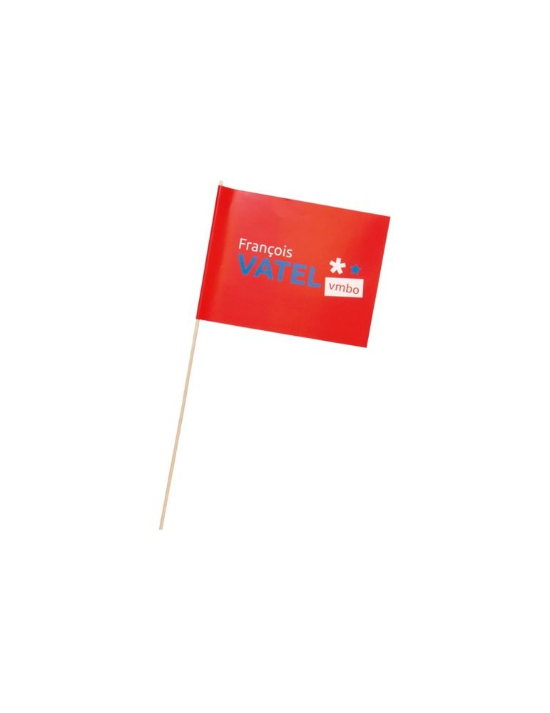 Petit drapeau en papier 20x15cm Matières : papier Couleurs : blanc personnalisable avec votre logo