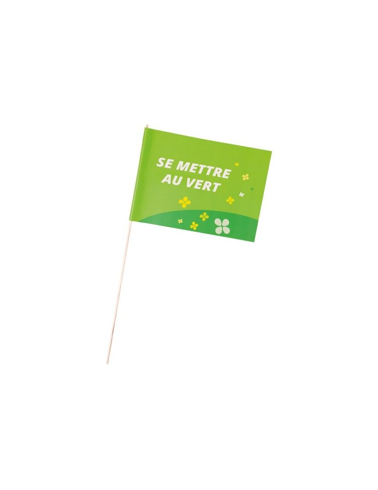 Petit drapeau en papier 20x15cm Matières : papier Couleurs : blanc cadeau entreprise pas cher