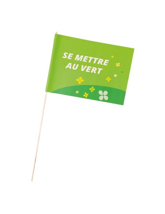 Petit drapeau en papier 20x15cm Matières : papier Couleurs : blanc cadeau entreprise pas cher