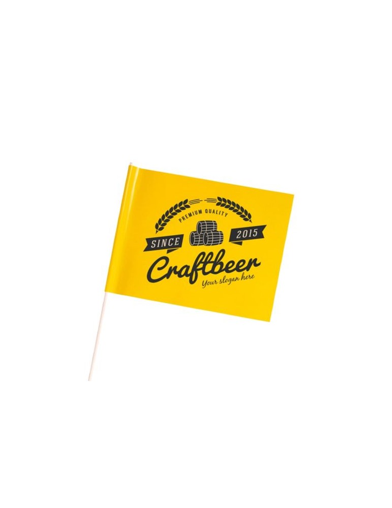 Petit drapeau en papier 20x15cm Matières : papier Couleurs : blanc goodies publicitaire événementiel