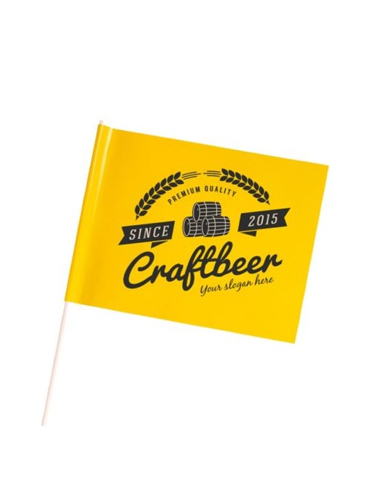 Petit drapeau en papier 20x15cm Matières : papier Couleurs : blanc goodies publicitaire événementiel