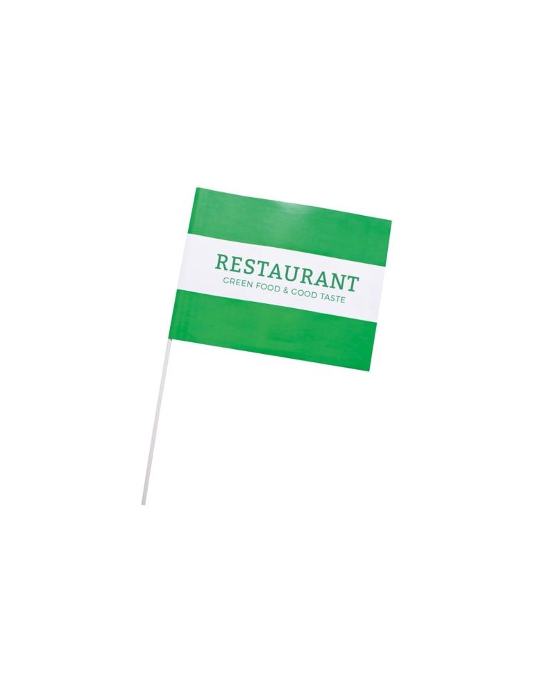 Grand drapeau en papier 40x30cm Matières : papier Couleurs : blanc personnalisable avec votre logo