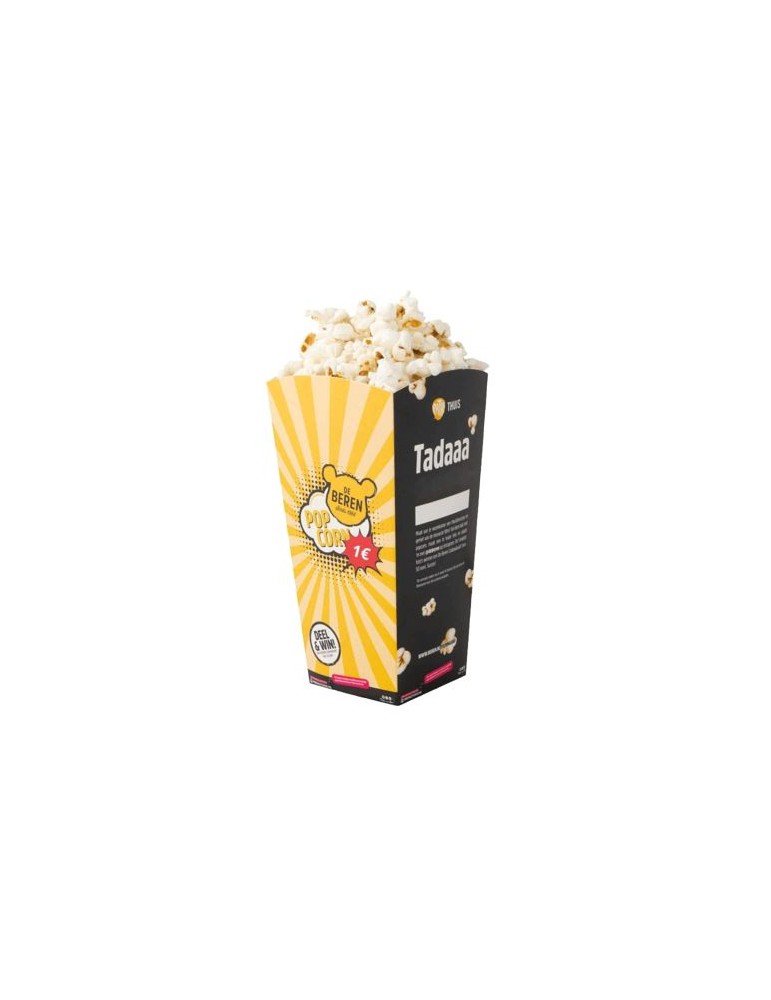 Pot à popcorn (petit) Matières : carton Couleurs : blanc goodies publicitaire événementiel