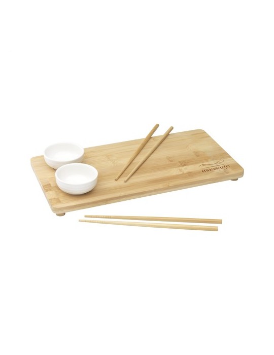 Temaki Bamboo Sushi Tray ensemble cadeau