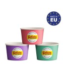 Pot à glace en carton Matières : carton Couleurs : blanc