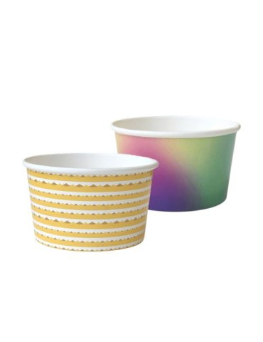 Pot à glace en carton Matières : carton Couleurs : blanc 2