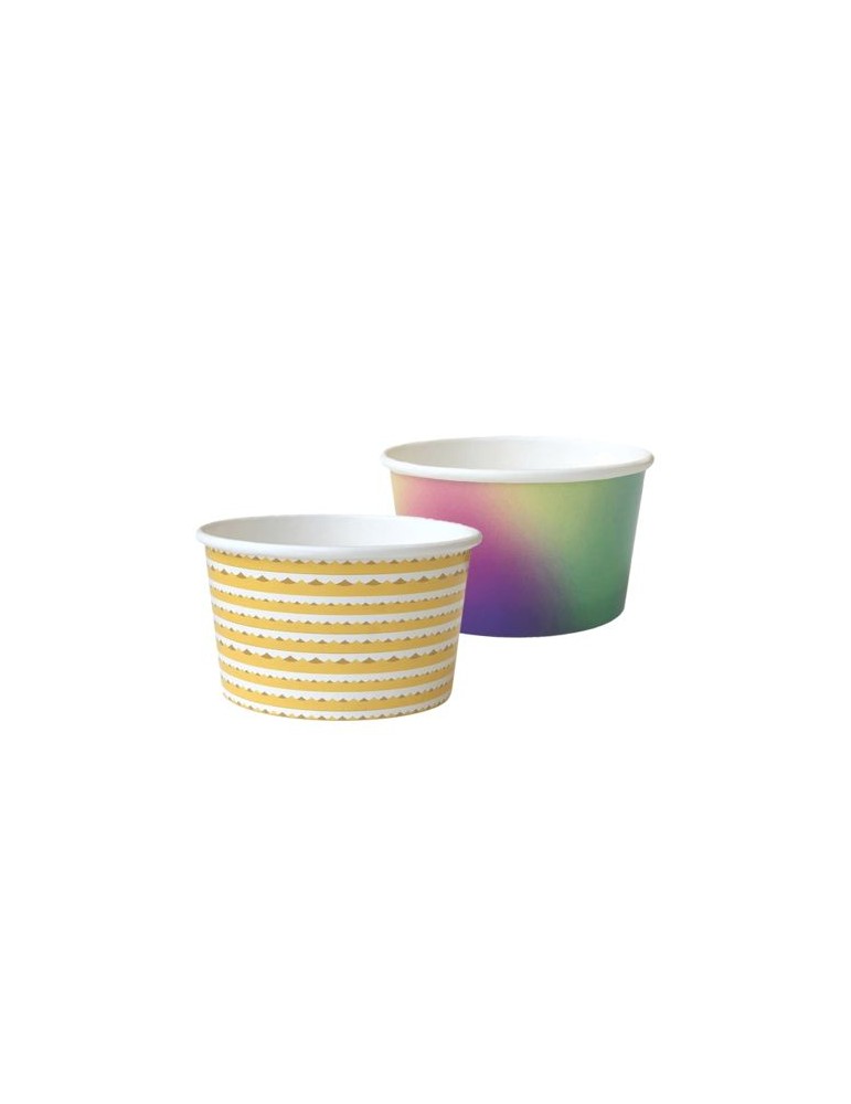 Pot à glace en carton Matières : carton Couleurs : blanc personnalisable avec votre logo
