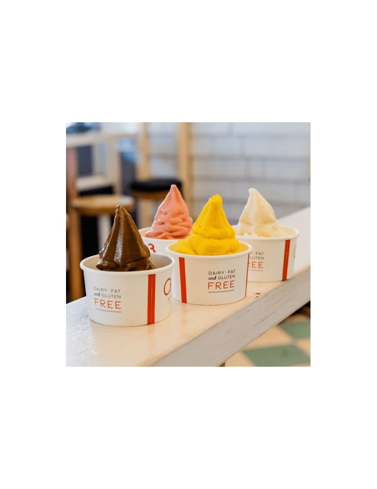 Pot à glace en carton Matières : carton Couleurs : blanc cadeau entreprise pas cher