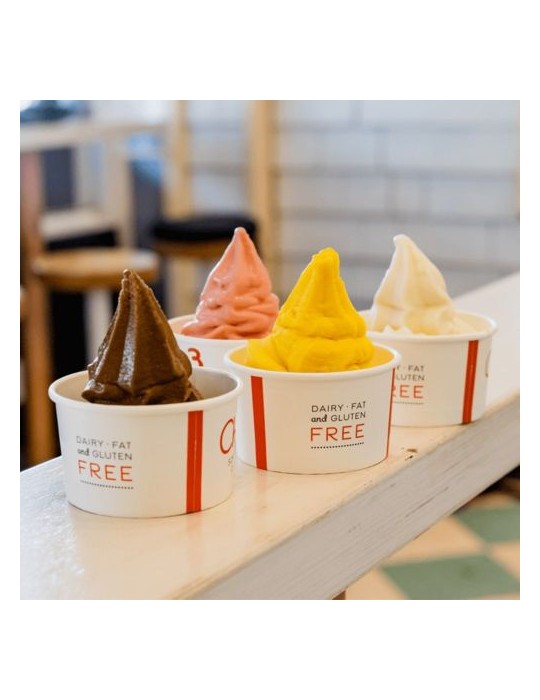 Pot à glace en carton Matières : carton Couleurs : blanc cadeau entreprise pas cher