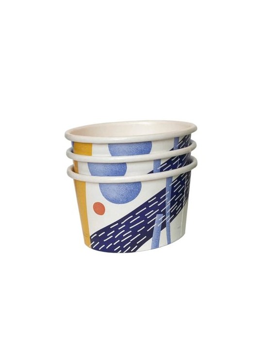 Pot à glace en carton Matières : carton Couleurs : blanc goodies publicitaire événementiel