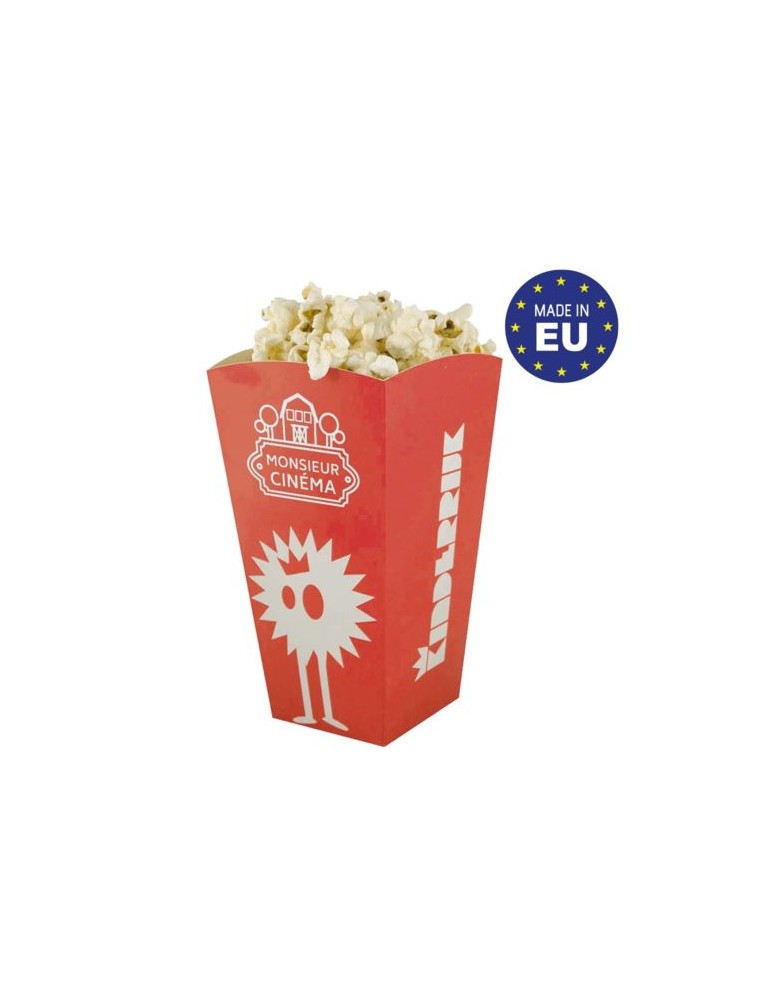 Pot à popcorn (grand) Matières : carton Couleurs : blanc