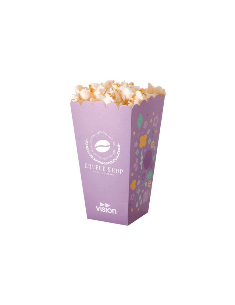 Pot à popcorn (grand) Matières : carton Couleurs : blanc cadeau entreprise pas cher