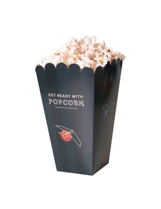 Pot à popcorn (grand) Matières : carton Couleurs : blanc goodies publicitaire événementiel