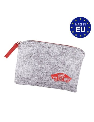 Pochette cosmétiques en feutrine Matières : PET recyclé Couleurs : gris chiné