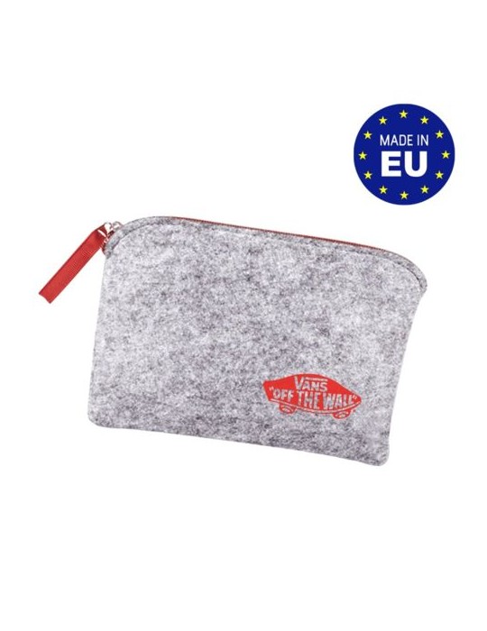 Pochette cosmétiques en feutrine Matières : PET recyclé Couleurs : gris chiné