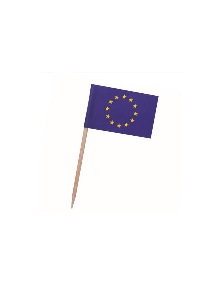 Pique drapeau Europe Matières : papier Couleurs : blanc