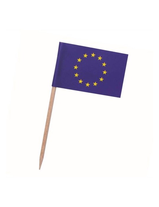 Pique drapeau Europe Matières : papier Couleurs : blanc