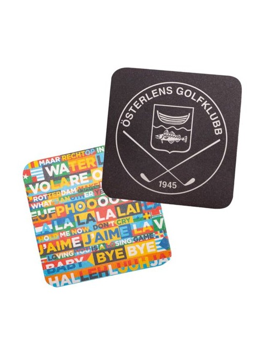Sous-bock classique express Matières : carton Couleurs : blanc personnalisable avec votre logo