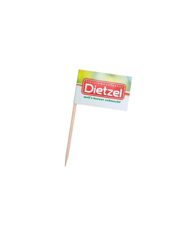 Pique cocktail mini drapeau Matières : papier Couleurs : blanc goodies publicitaire événementiel