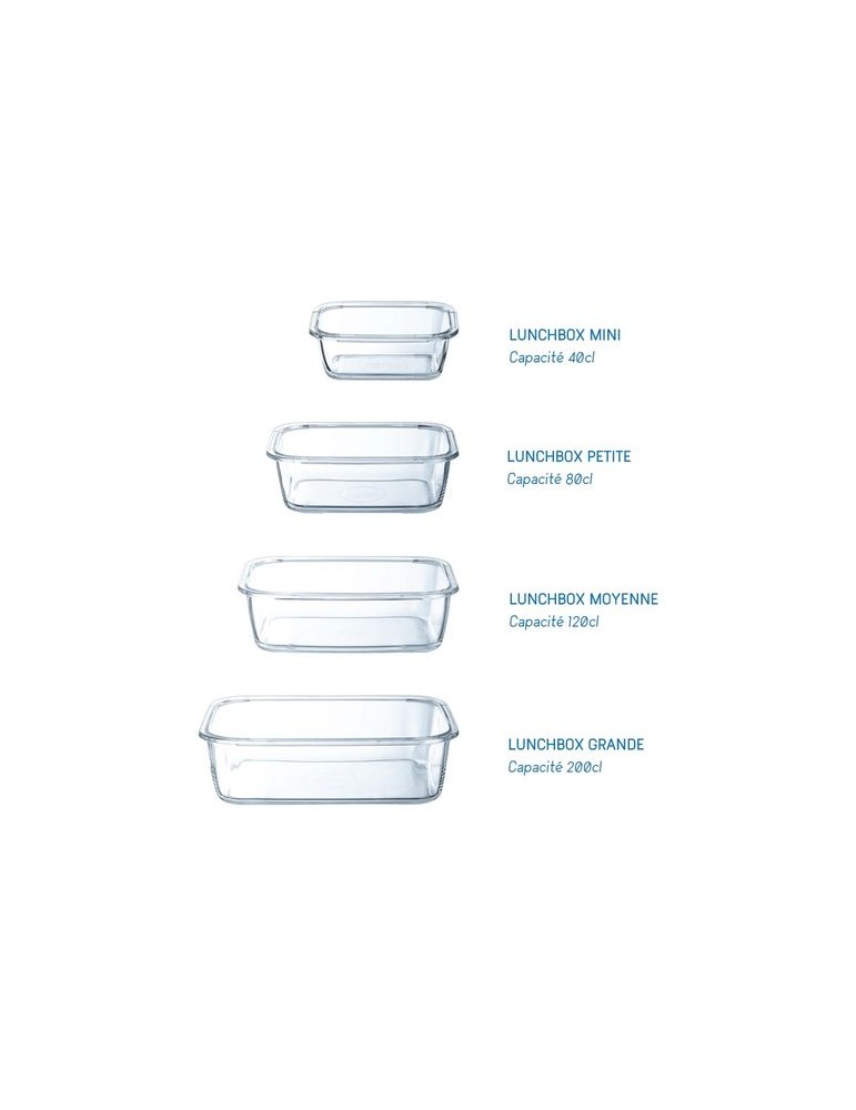 Lunchbox en verre 80cl