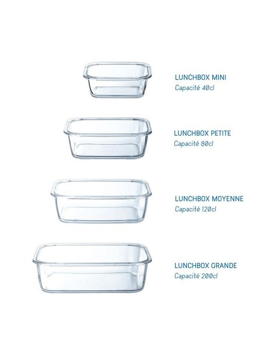 Lunchbox en verre 80cl