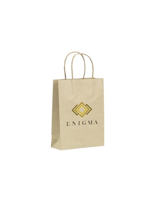 Leaf It Bag papier fibres herbe recyclées (120 g/m²) M