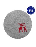 Sous-bock en feutrine Matières : PET recyclé Couleurs : gris chiné