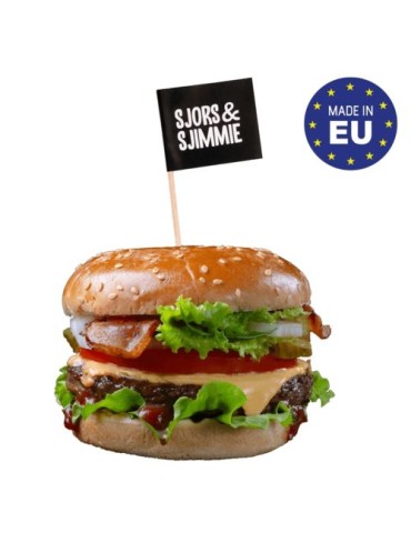 Pique burger mini drapeau Matières : papier Couleurs : blanc