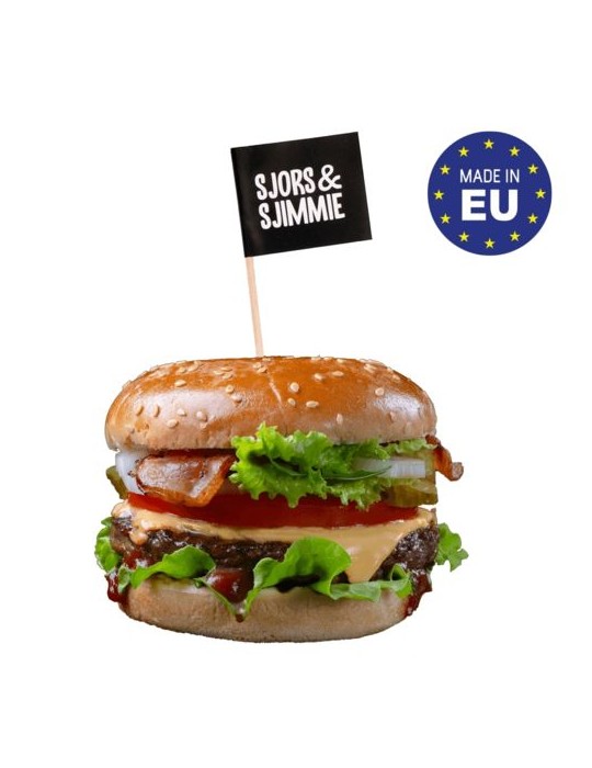 Pique burger mini drapeau Matières : papier Couleurs : blanc